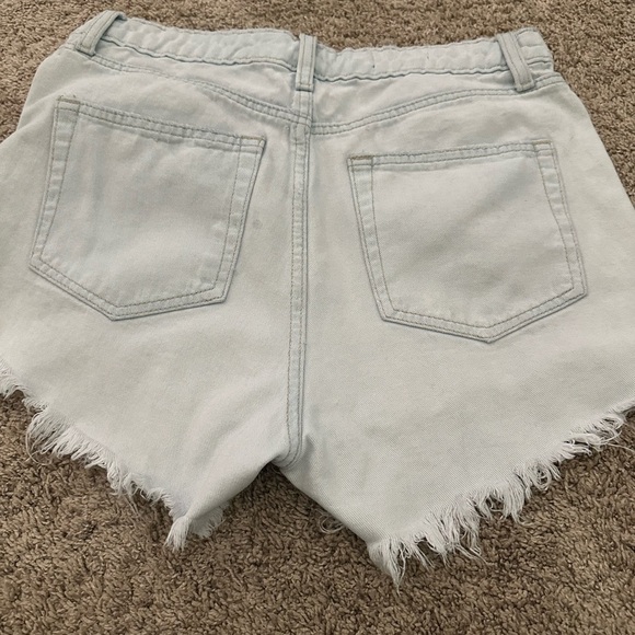 Wild Fable Distressed Light Blue Denim Shorts - Picture 7 of 8